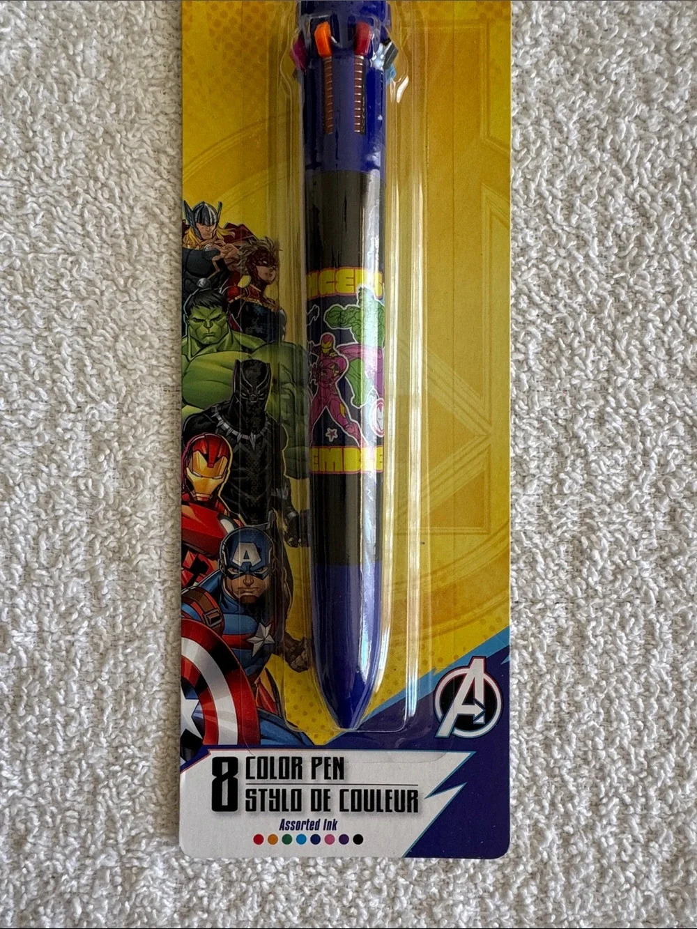 Marvel Avengers Multi-Color 8-Ink Pen - Purple and Black